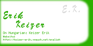 erik keizer business card